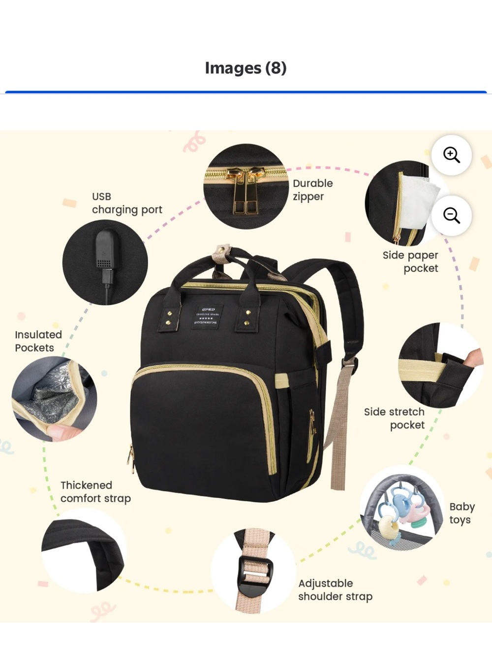 GPED Diaper Bookbag